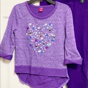 Orchid Purple Top with Embellishments & Pa…